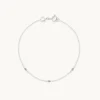 Alexandrite Charm Bracelet in Solid White Gold