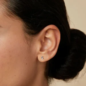 Alexandrite Marquise Studs in Solid White Gold
