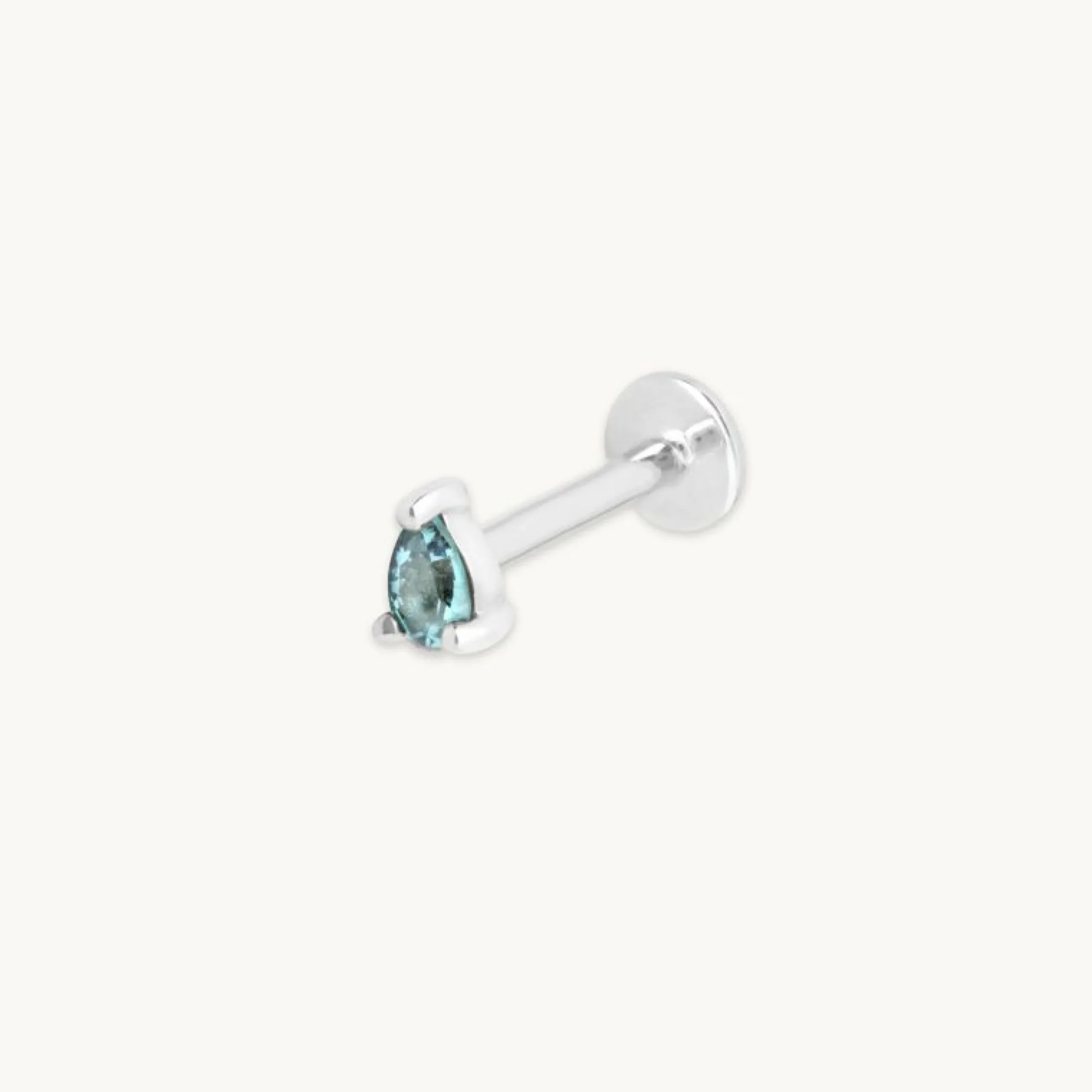 alexandrite_pear_piercing_0.webp Alexandrite Pear Piercing Stud in Solid White Gold