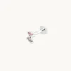 Amethyst Cluster Piercing Stud in Solid White Gold