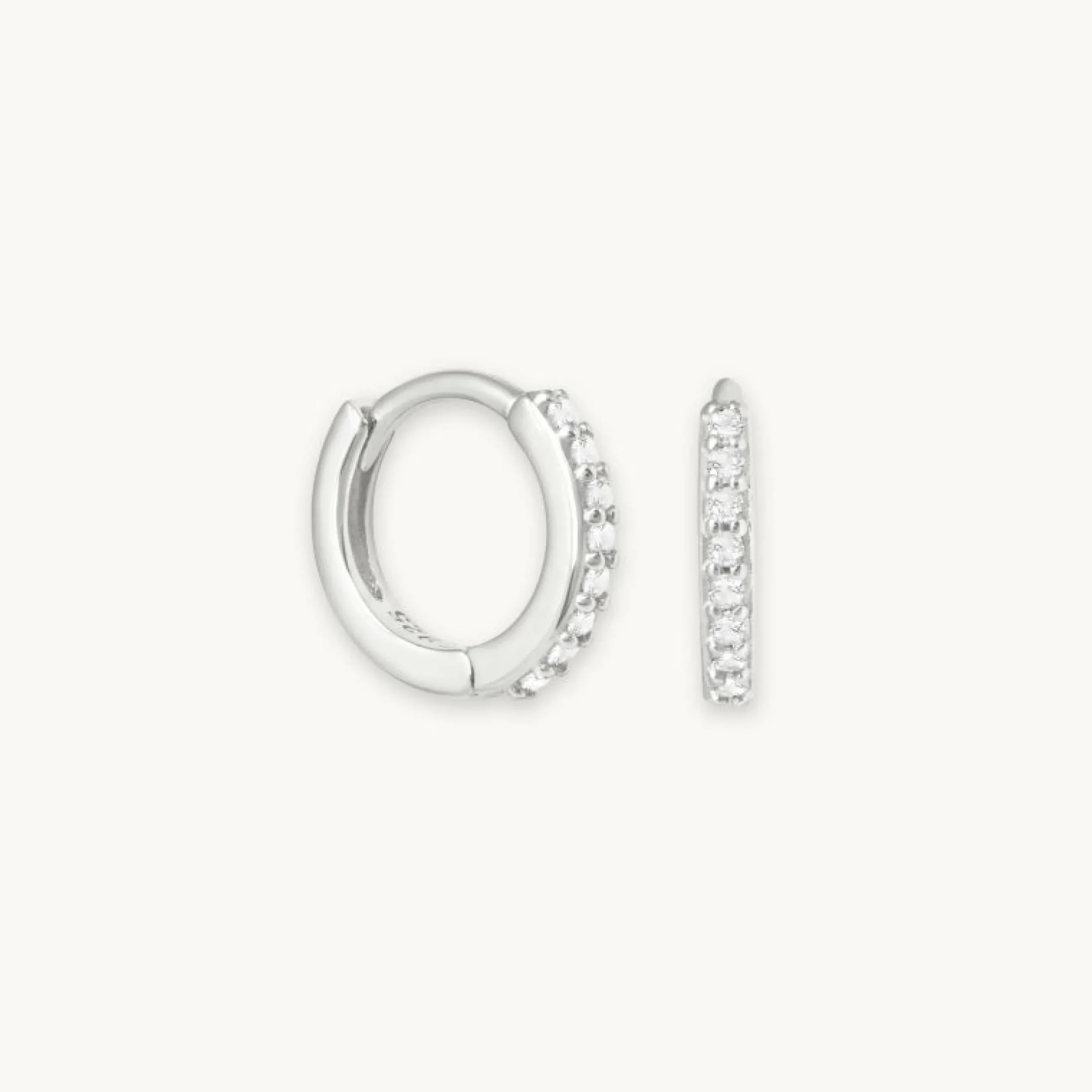 april_birthstone_huggies__0.webp April Birthstone Huggies in Silver with Clear CZ