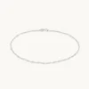 Astrid Chain Anklet in Solid White Gold