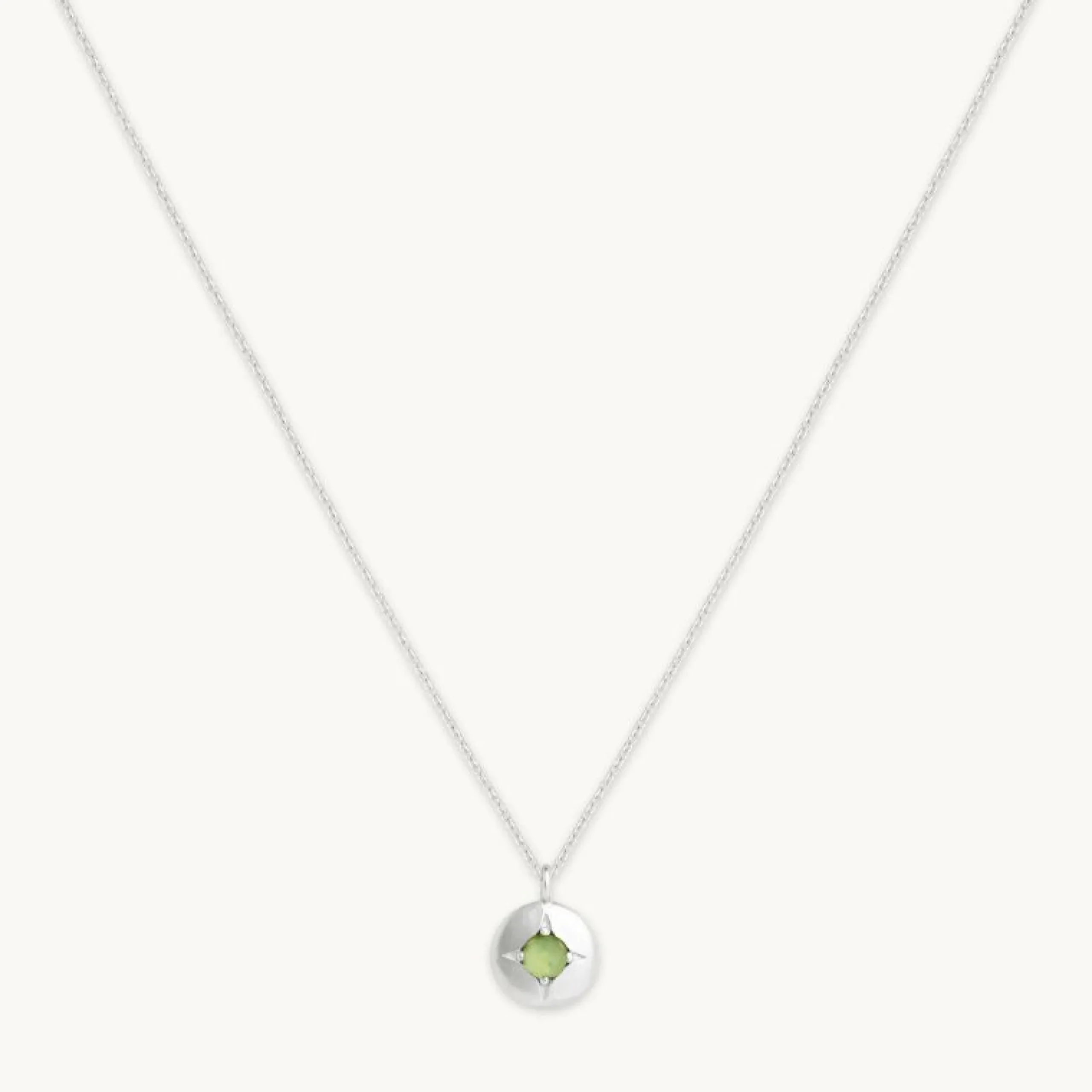 august_peridot_birthstone_0-2.webp August Peridot Birthstone Necklace in Solid White Gold