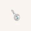Blue Topaz Talisman Charm in Silver
