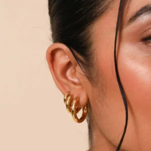 Bold Large Hoops in Gold