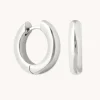 Bold Medium Hoops in Silver