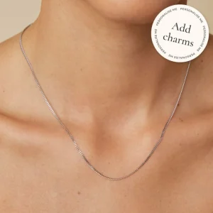 Bold Miyu Chain Necklace in Solid White Gold