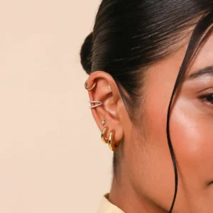 Bold Small Hoops in Gold