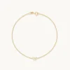 Bow Charm Bracelet in Solid Gold