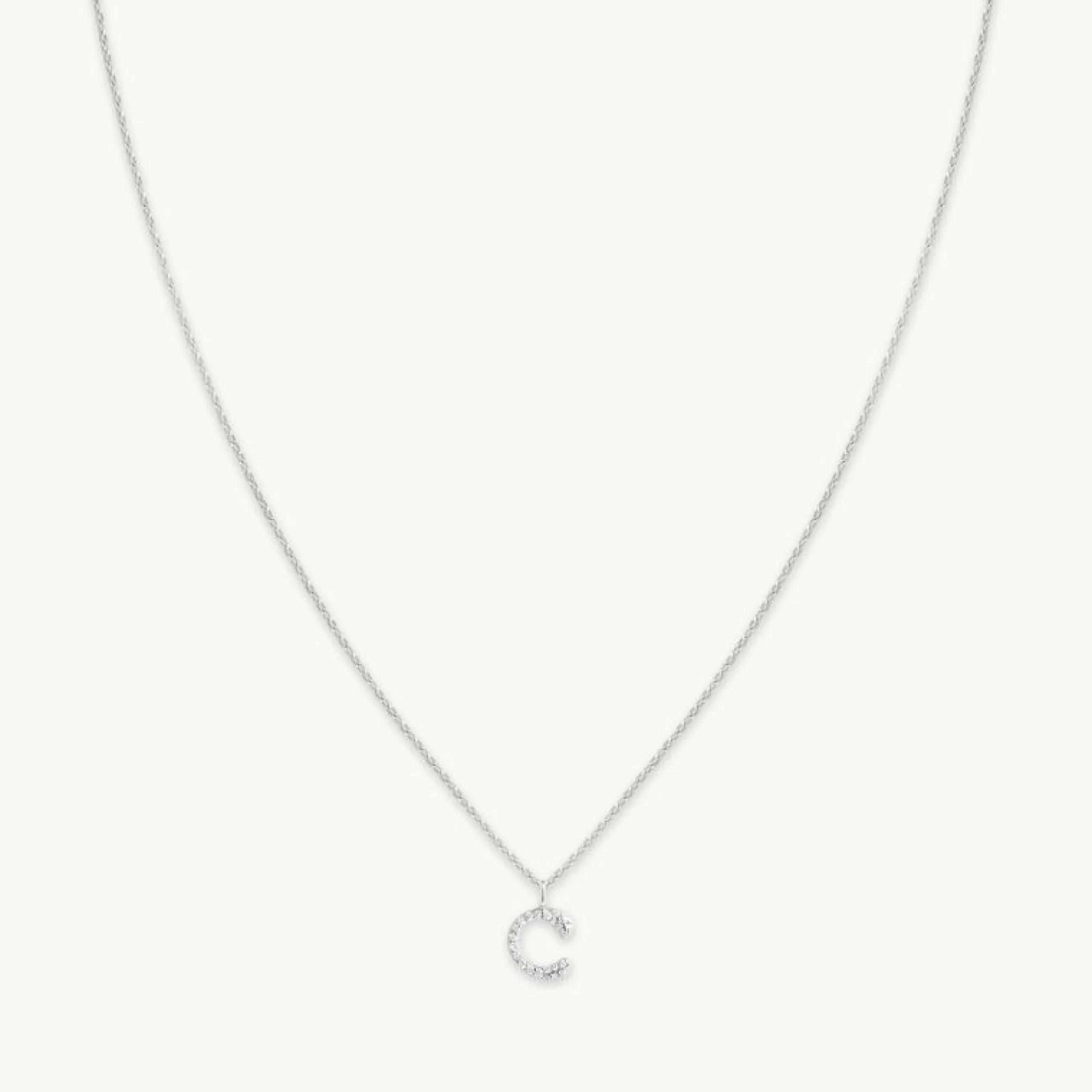 c_initial_pav_pendant_nec_0-1.webp C Initial Pavé Pendant Necklace in Silver