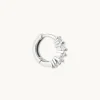 Celestial Crystal 8mm Hoop in Silver