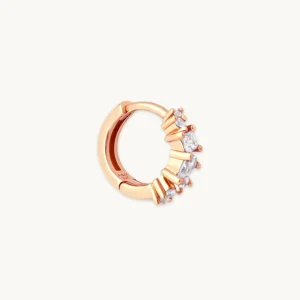 Celestial Crystal 8mm Hoop in Rose Gold