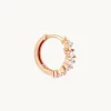 Celestial Crystal 11.5mm Hoop in Rose Gold