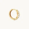 Celestial Crystal 11.5mm Hoop in Gold