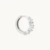Celestial Crystal 11.5mm Hoop in Silver