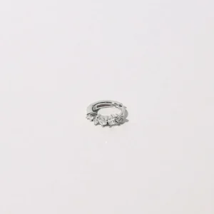 Celestial Crystal 8mm Hoop in Silver