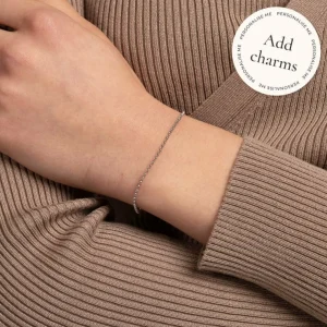 Chelsea Chain Bracelet in Solid White Gold