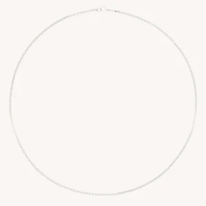 Chelsea Chain Necklace in Solid White Gold