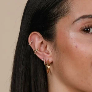 Cluster Hoop 6.5mm in Gold