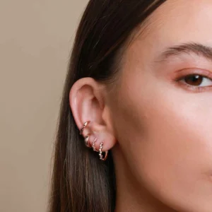 Cluster Hoop 11.5mm in Rose Gold