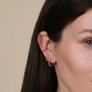 Cluster Hoop 8mm in Rose Gold