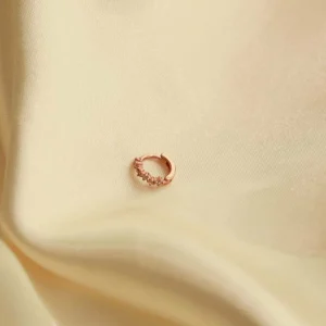 Cluster Hoop 6.5mm in Rose Gold