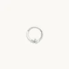 Cluster Topaz Daith Hoop in Solid white Gold
