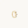 Cluster Topaz Rook Hoop in Solid Gold