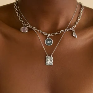 Coin Talisman Charm in Silver
