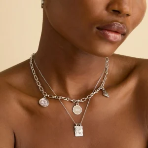 Coin Talisman Charm in Silver