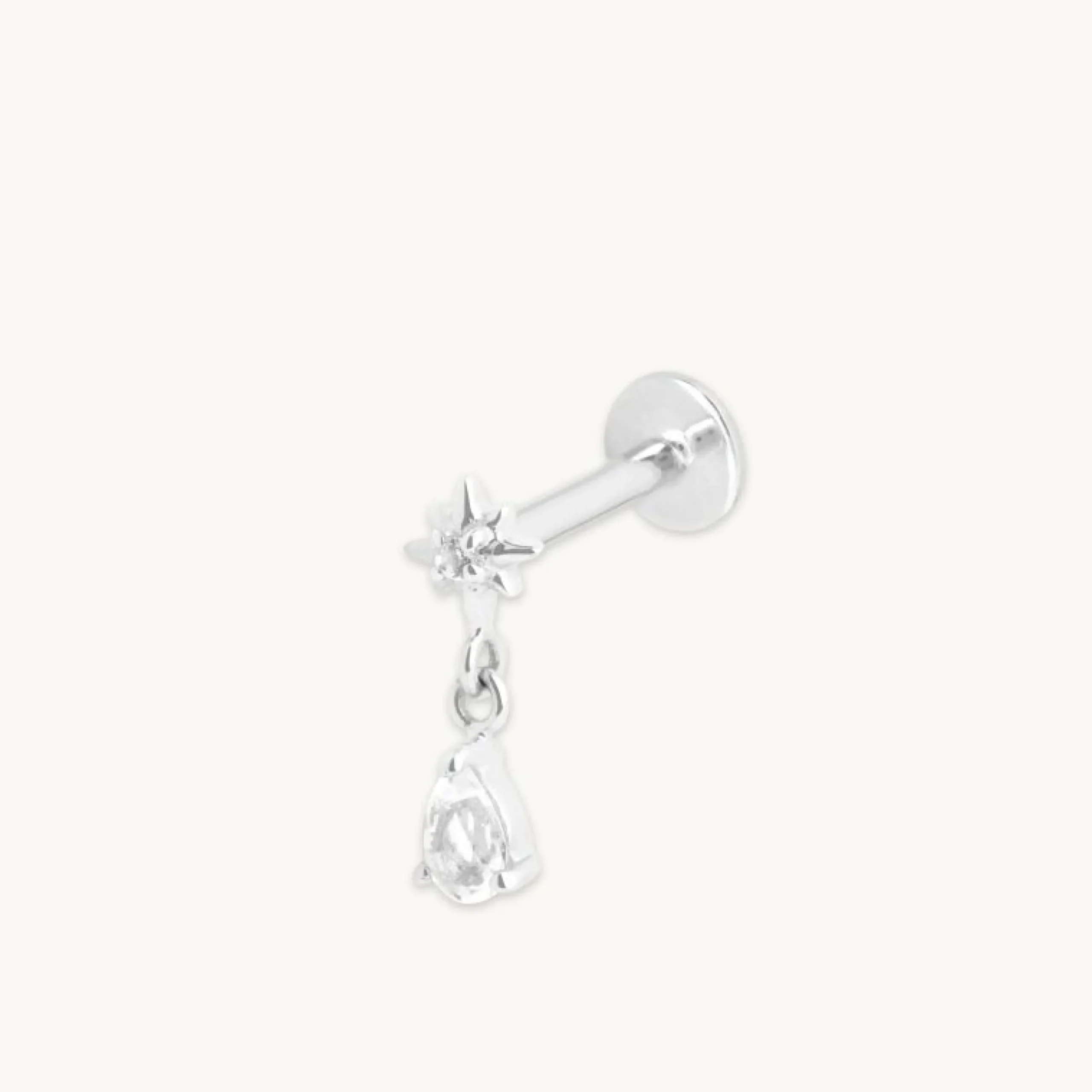 cosmic_pear_charm_piercin_0.webp Cosmic Pear Charm Piercing Stud in Solid White Gold