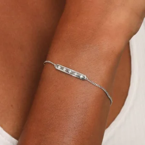 Cosmic Star Bar Bracelet in Silver