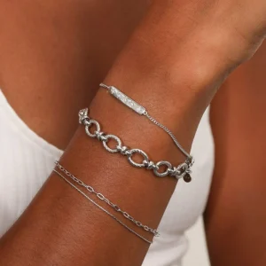 Cosmic Star Bar Bracelet in Silver