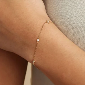 Cosmic Star Charm Bracelet in Gold