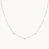 Cosmic Star Charm Necklace in Silver