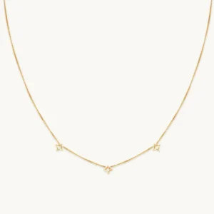 Cosmic Star Charm Necklace in Gold