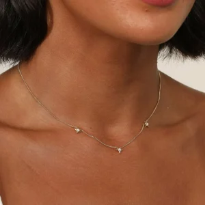 Cosmic Star Charm Necklace in Gold