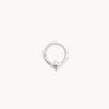 Cosmic Star Daith Hoop in Solid White Gold