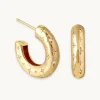 Cosmic Star Dome Hoops in Gold