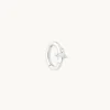 Cosmic Star Rook Hoop in Solid White Gold