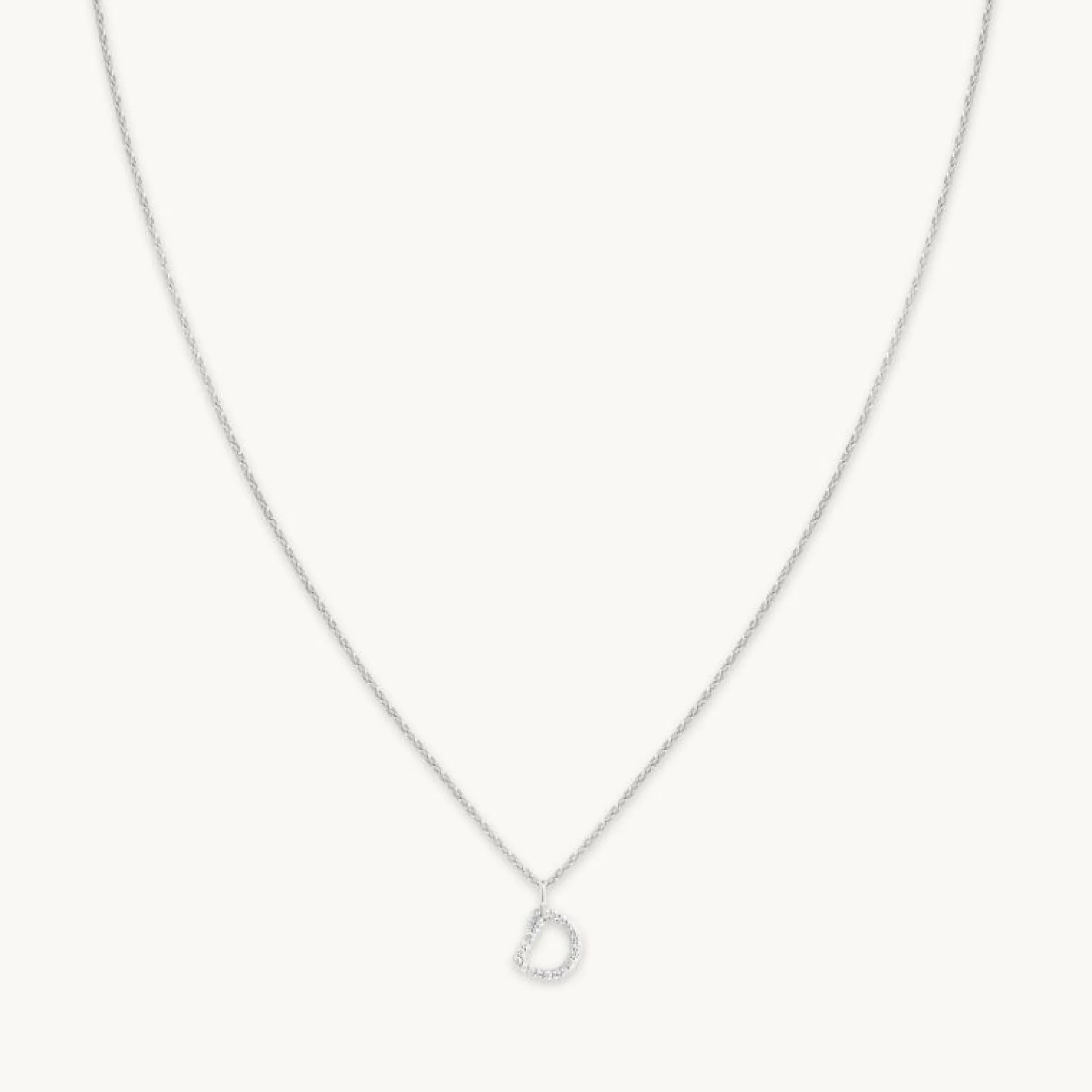 d_initial_pav_pendant_nec_0.webp D Initial Pavé Pendant Necklace in Silver
