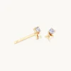 December Tanzanite Birthstone Earrings in Solid Gold
