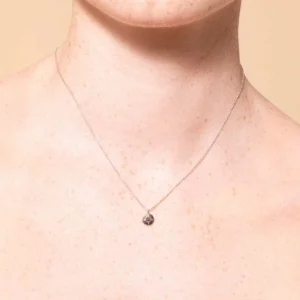 December Tanzanite Birthstone Necklace in Solid White Gold