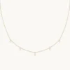 Diamond Charm Necklace in Solid Gold
