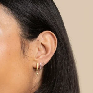 Dolphin Piercing Stud in Solid Gold
