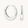 Dome Hoops in Silver