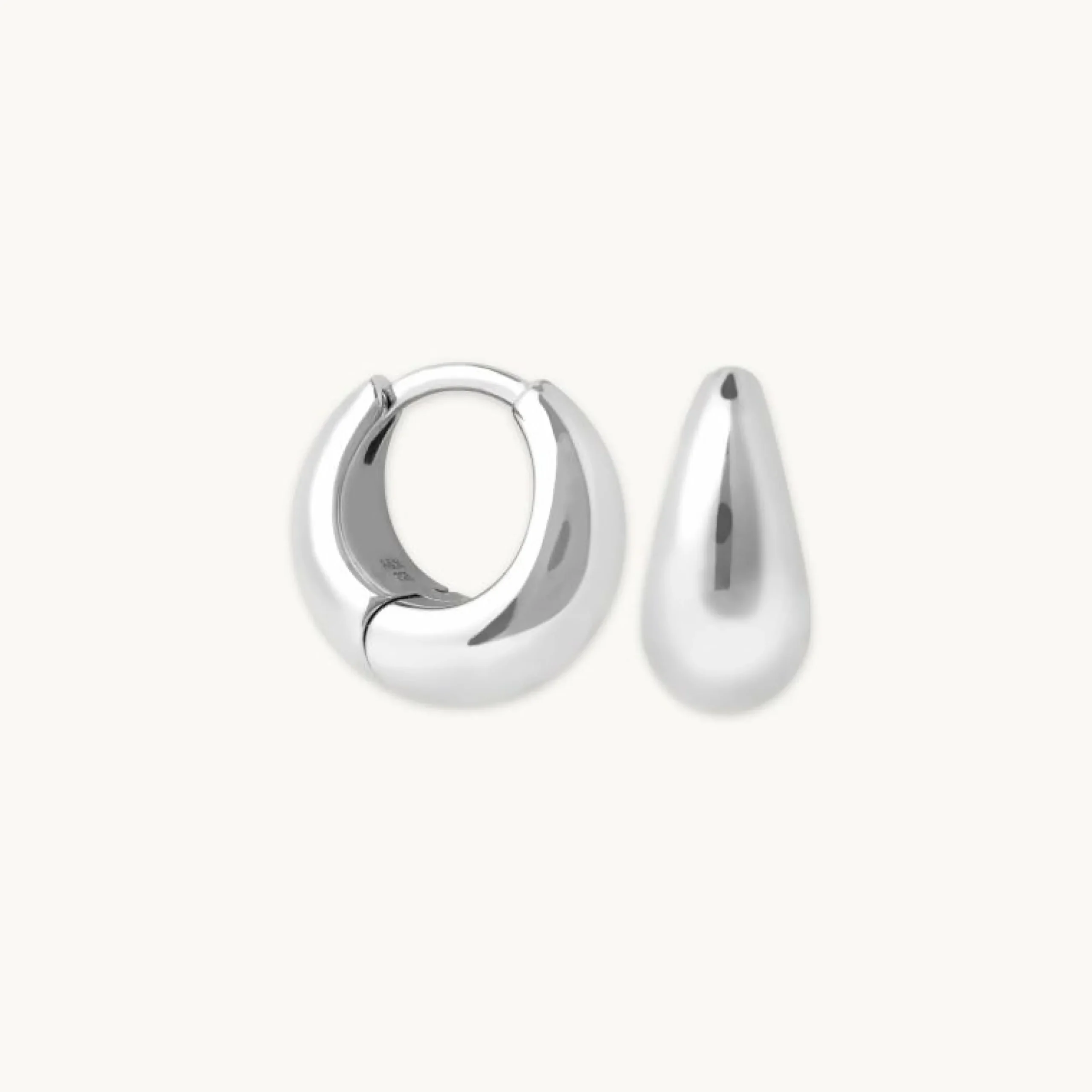 dome_huggies_in_silver_0.webp Dome Huggies in Silver