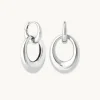 Dome Link Hoops in Silver