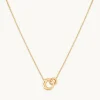 Dome Link Necklace in Gold