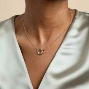 Dome Link Necklace in Gold